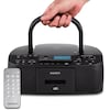 MEDION® LIFE® DRX-1 Plus Boombox, DAB+/PLL-UKW-Stereo Radio, Bluetooth® 5.4, CD-Kassetten-Radio mit MP3-Wiedergabe, USB Anschluss, CD-R/RW kompatibel, AUX-In, 2 x 3 W RMS