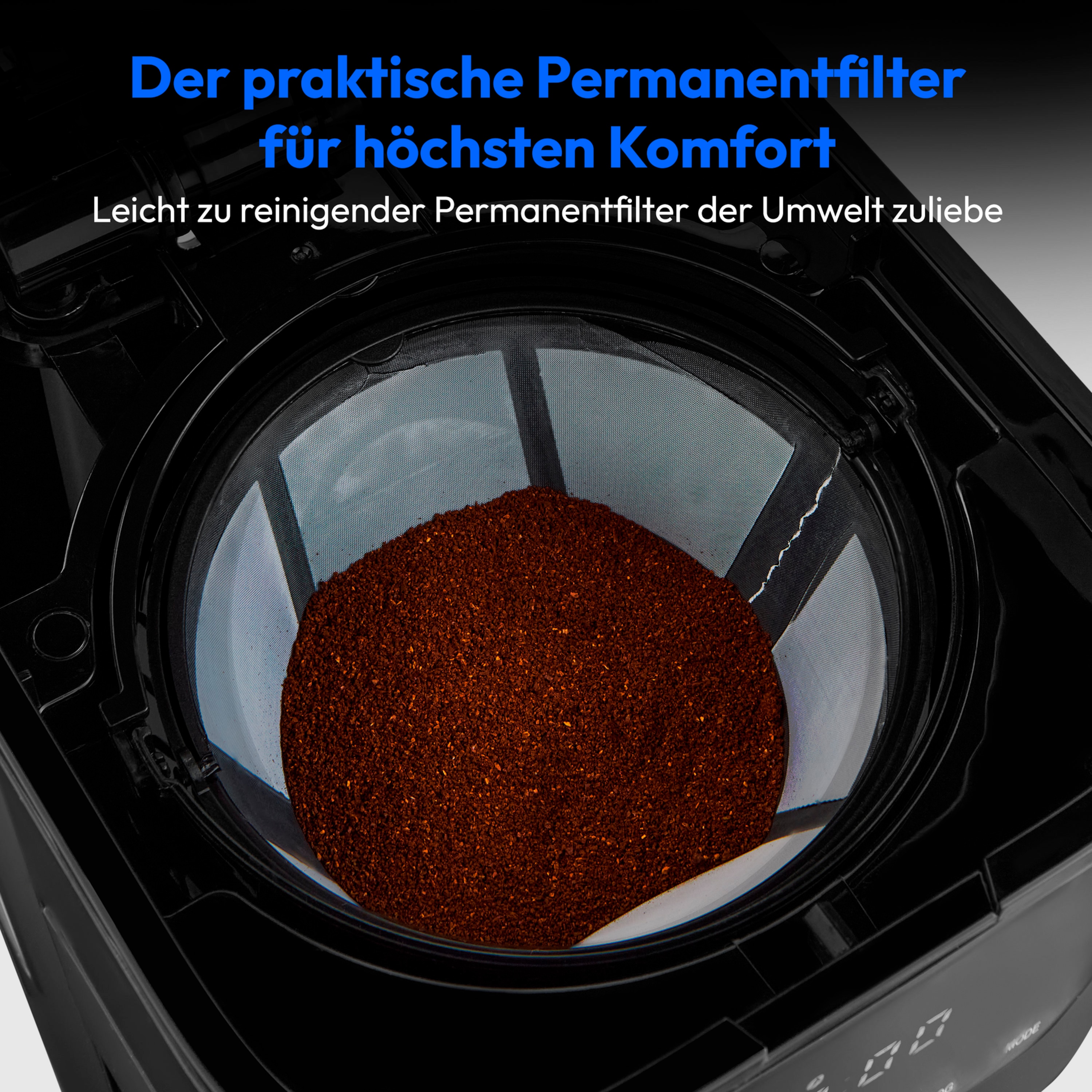 MEDION® LIFE® Kaffeemaschine mit Thermoskanne MD 18458, Timer-Funktion, Tropf-Stopp, 900 Watt, 1,1 Liter Fassungsvermögen, Aromawahlschalter