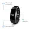 MEDION® LIFE® E1000 Fitnessarmband, OLED Display, flexibles Armband, Schrittzähler, Kalorienverbrauchsmesser, Schlafüberwachung