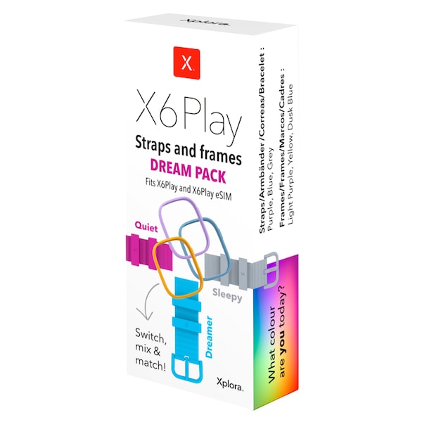 XPLORA X6 Straps and Frames (Dream Pack), Quiet, Sleepy, Dreamer, passend für die X6Play und X6Play eSIM