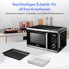 MEDION® LIFE® Mikrowelle mit Heißluft- fritteusen- funktion  MD 11499, 3in1 Mikrowelle, 25 L Garinnenraum, 900 W Mikrowellenleistung, 9 Automatikprogramme