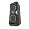 MEDION® LIFE® PE-1 Pure Partylautsprecher, PLL-UKW Radio, Bluetooth® 5.4, satter Sound, verschiedene Lichteffekte, X-Bass Bassanhebung, inkl. Mikrofon, 2 x 25 W RMS Ausgangsleistung