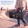MEDION® LIFE P66538 Retro-Boombox schwarz, DAB+/PLL-UKW Radio, Bluetooth® 5.3 für das Abspielen von Smartphone & Co, CD-Player, Kassettendeck, X-Bass Funktion, 2 x 10 W RMS