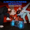 MEDION® LIFE® P66538 Retro-Boombox, DAB+/PLL-UKW Radio, Bluetooth® 5.3 für das Abspielen von Smartphone & Co, CD-Player, Kassettendeck, X-Bass Funktion, 2 x 10 W RMS