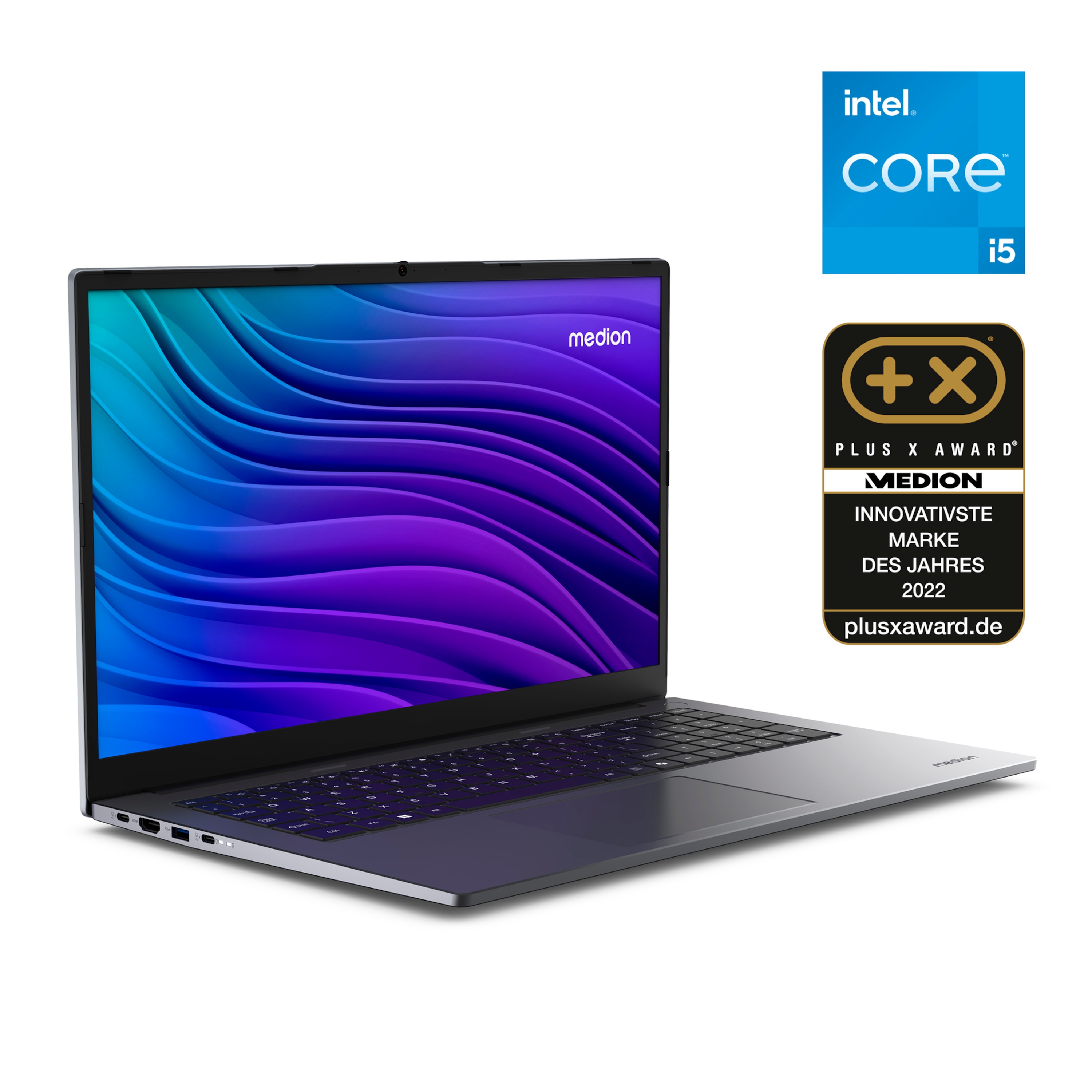 MEDION® E17223 Laptop, Intel® Core® i3 N305, Windows 11 Home, 43,9 cm (17,3") FHD Display, Intel® UHD, 512 GB SSD, 8 GB RAM,