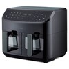 MEDION® LIFE® P20 XXL Twin Doppelzonen-Heißluftfritteuse MD 11760, 100 Rezepte in der Life+ App, 2 separate Garzonen, 9 Automatikprogramme, 8,7 L Gesamt-Nutzinhalt, 2.600 Watt, Temperatur einstellbar bis 200 °C