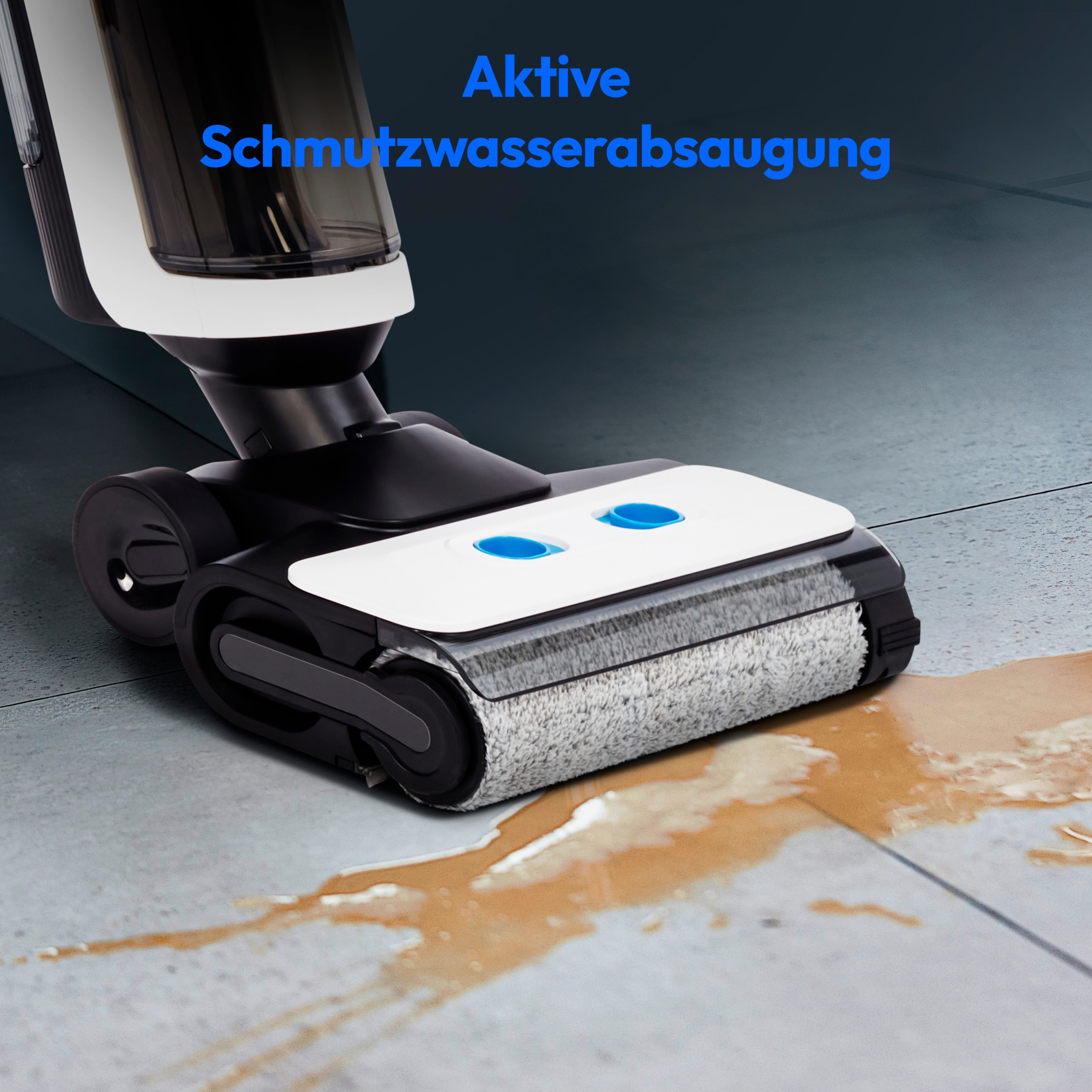 MEDION® LIFE H20 Saugwischer, getrennte Frischwasser- und Schmutzwassertanks, Selbstreinigungsfunktion, aktive Schmutzwasserabsaugung, kabellose Reinigung, geeignet für alle Hartböden