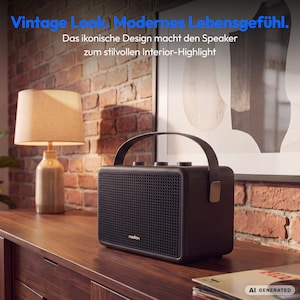 MEDION® LIFE BXO-1 Bluetooth® Lautsprecher schwarz, 2 x 15W RMS, integrierter Akku mit bis zu 15 Stunden Laufzeit, Bluetooth® 5.3, robustes & mobiles Design