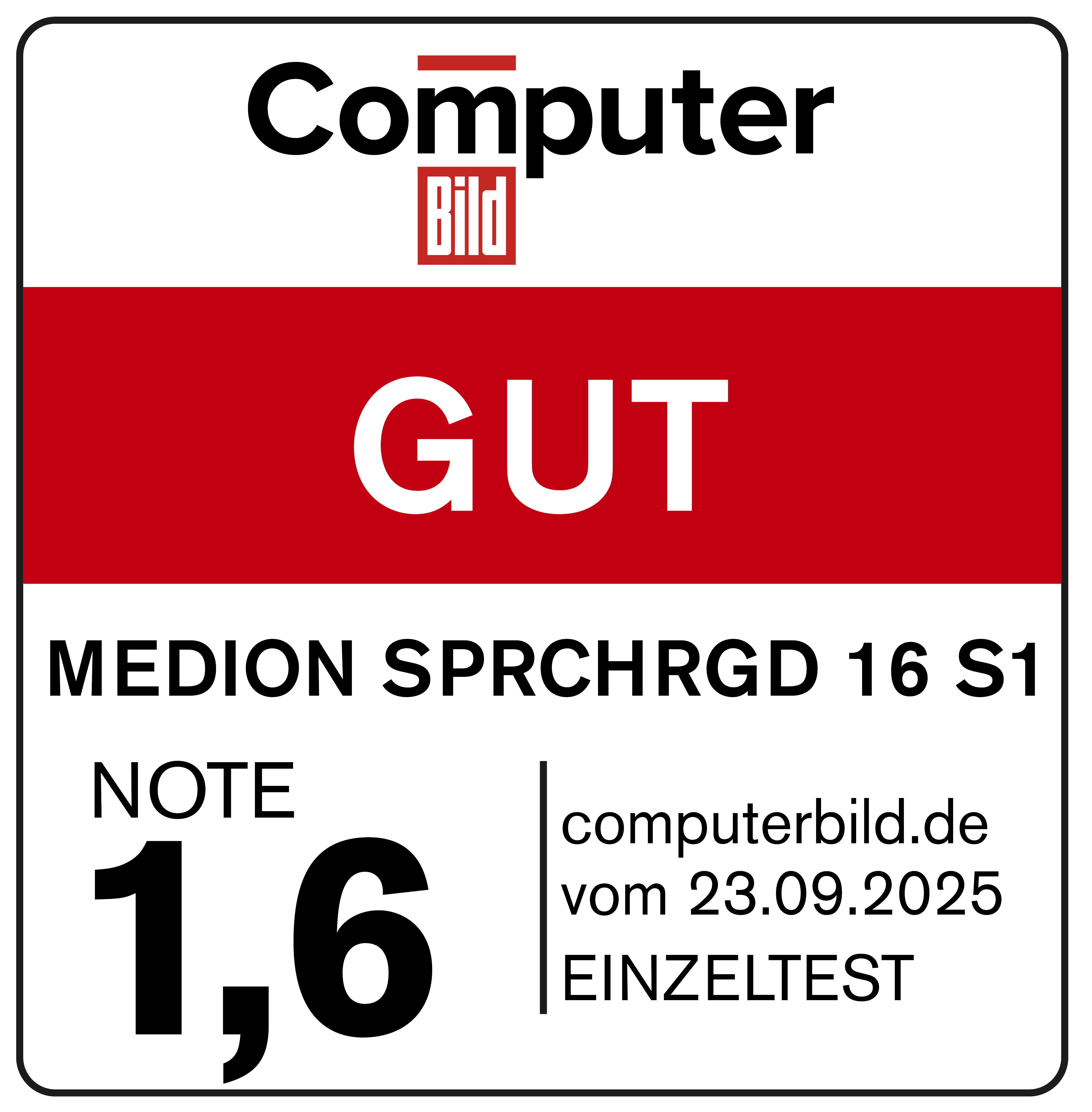 MEDION SPRCHRGD 16 S1 OLED (MD62745) im Test