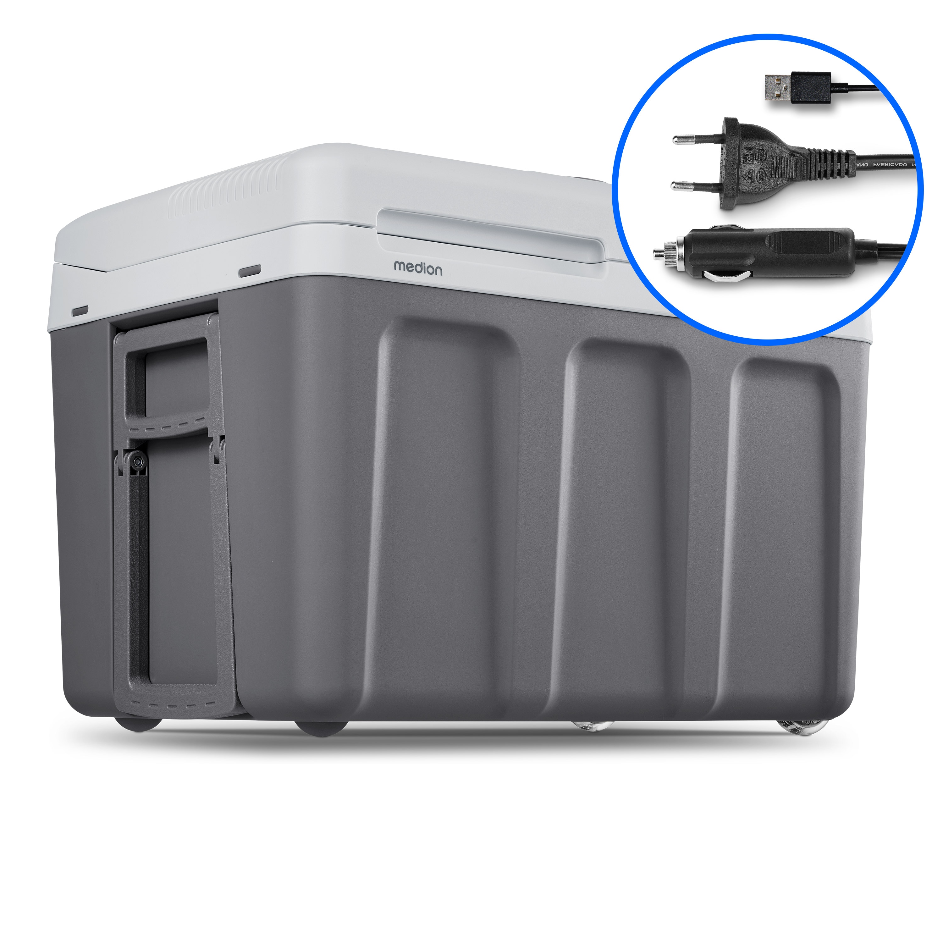 MEDION® LIFE Kühlbox mit Wärmefunktion MD13102, Kühl und Warmhaltefunktion, 40 L Kapazität, 5V-USB-Anschluss,