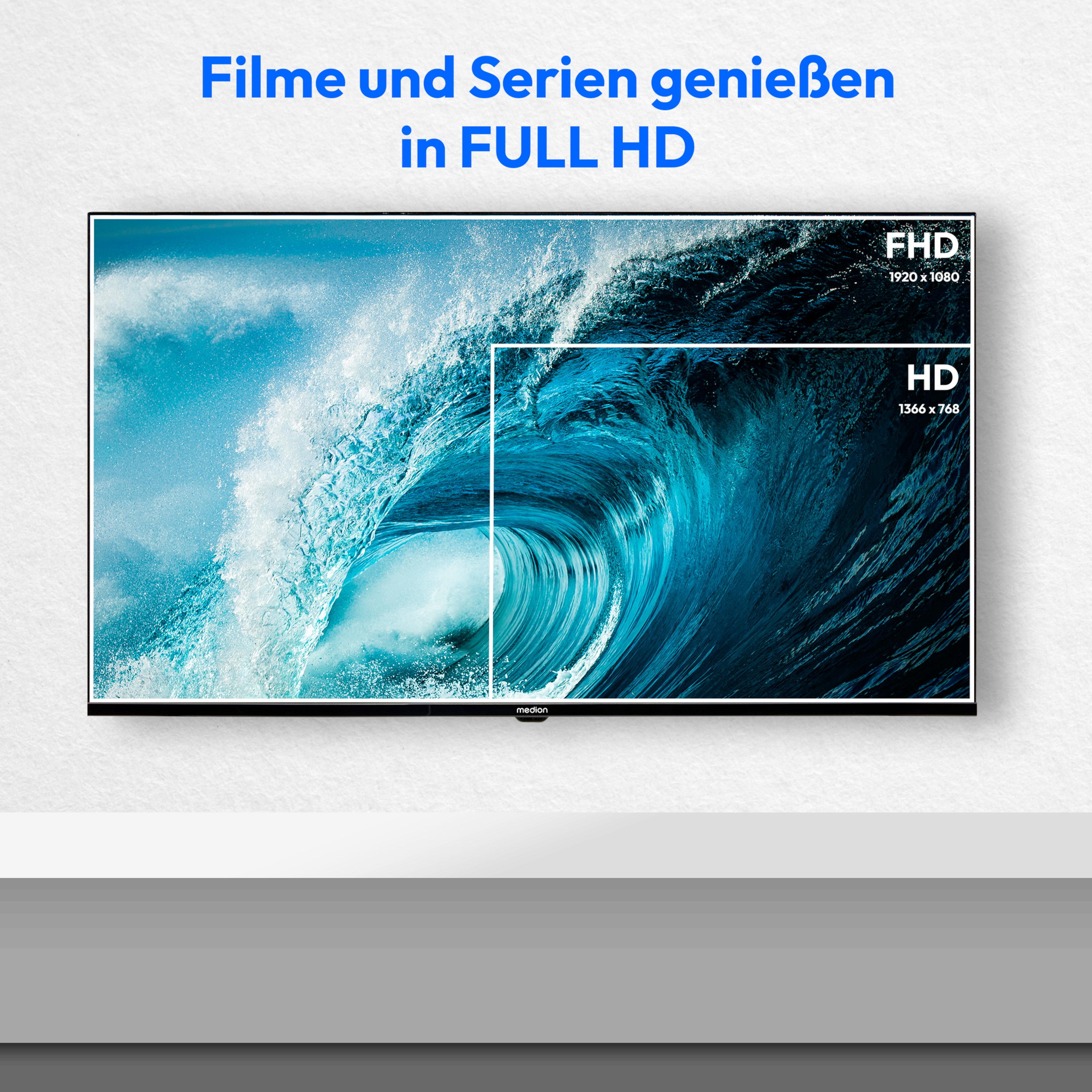 MEDION® LIFE® E8402500 (MD 840000) TV, 100,3 cm (40''), Full HD, HD Triple Tuner, integrierter Mediaplayer, CI+ Schnittstelle