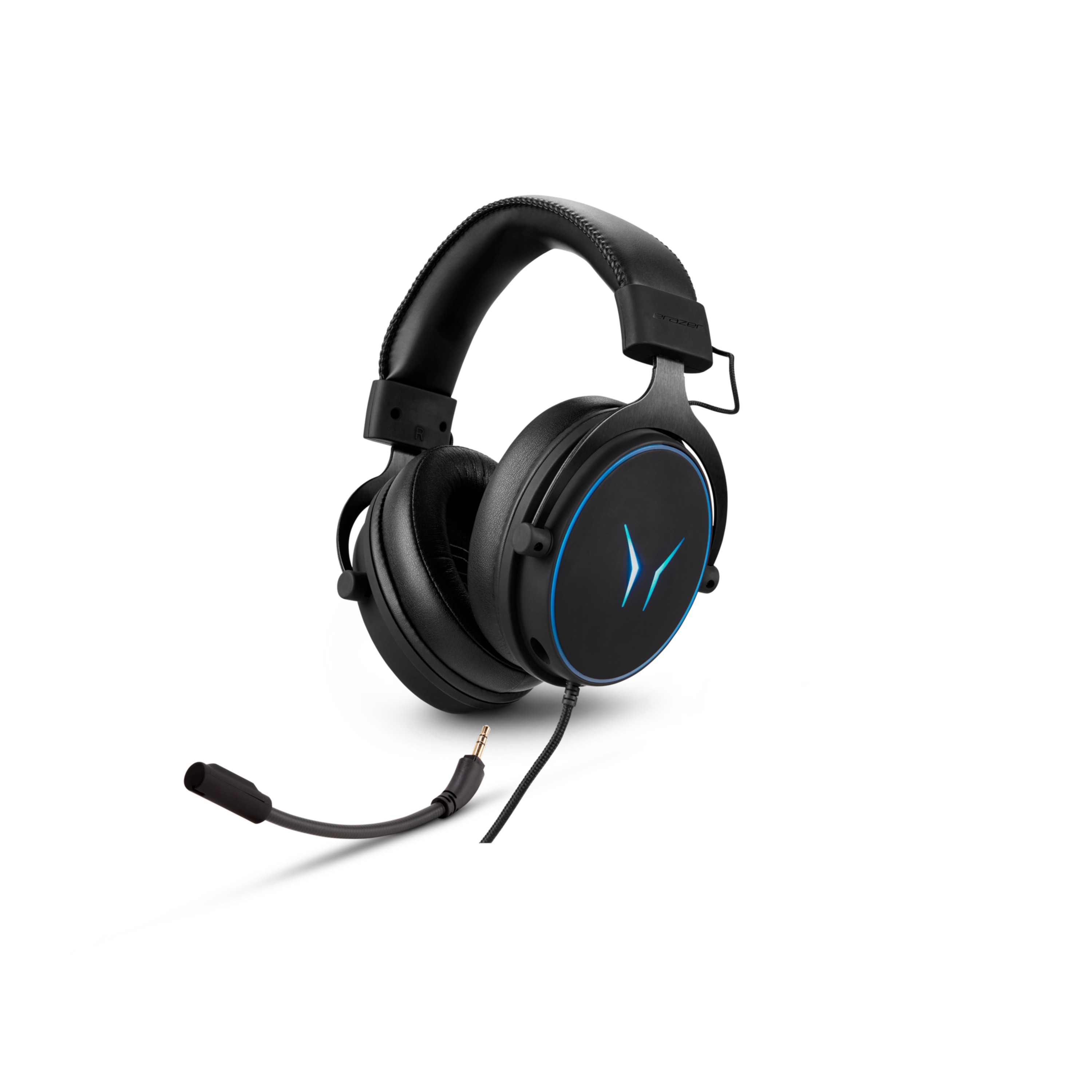 MEDION® ERAZER Mage P20 Gaming Headset, klasse Klangqualität mit ES9260Q Soundchip, flexibles & abnehmbares Mikrofon, RGB, Kabelbedienelement