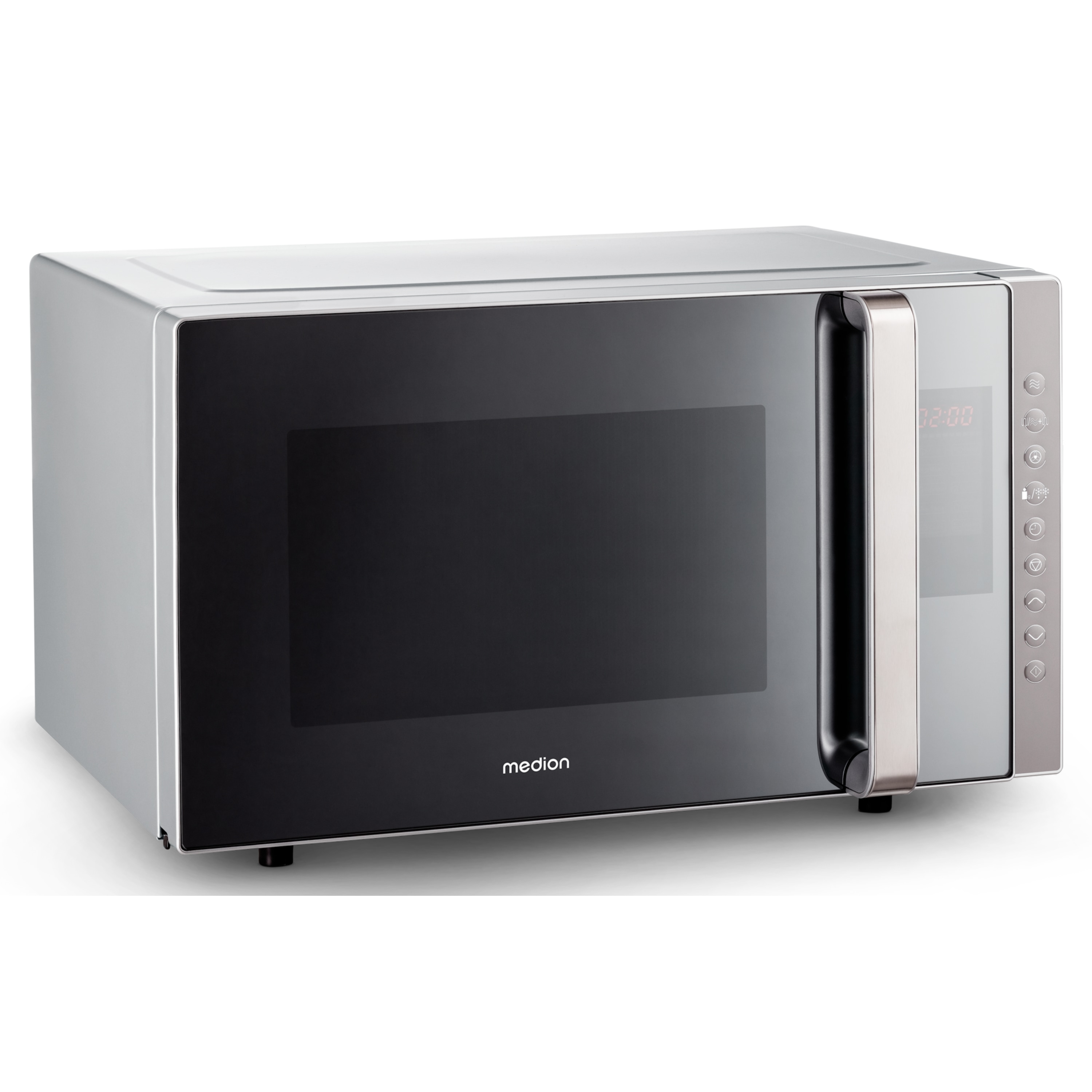 MEDION® LIFE® 3in1 Mikrowelle MD 17495, Kombination aus Mikrowelle, Grill und Ofen, 10 Automatikprogramme, edles Design