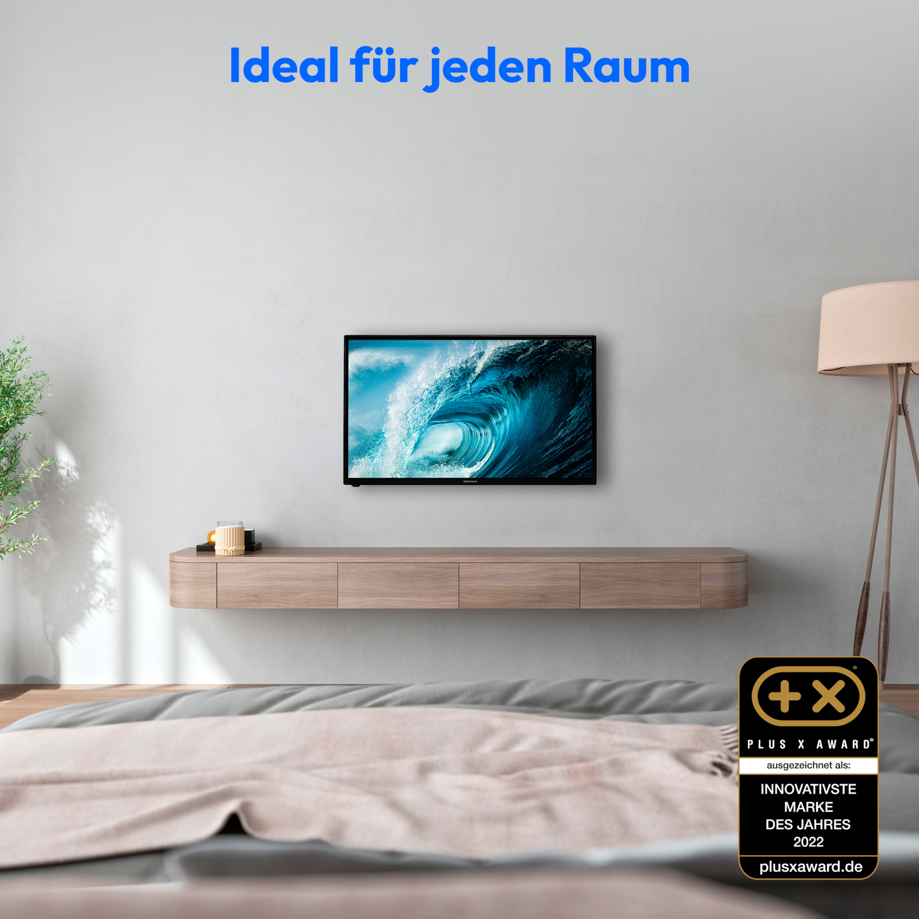 MEDION® LIFE® E13227 (MD 30327) HD TV, 80 cm (32''), HD Triple Tuner, integrierter DVD-Player, integrierter Mediaplayer, CI+