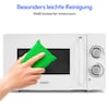 MEDION® LIFE® Mikrowelle MD 15644, 700 Watt Leistung, 17 L Kapazität, 6 Leistungsstufen, Auftaufunktion