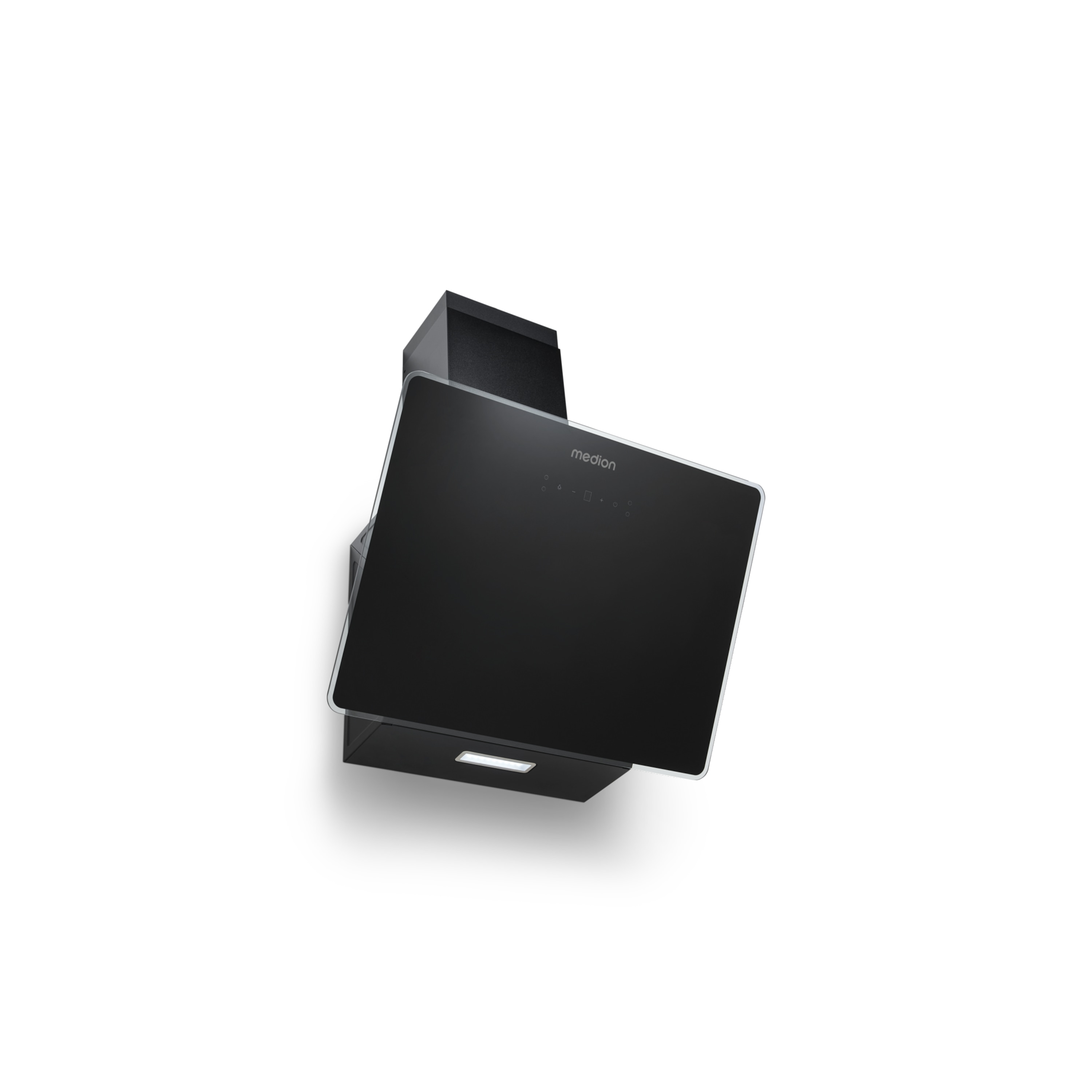 MEDION® Kopffreie Glas-Dunstabzugshaube MD 37774, Breite 60cm, LED-Beleuchtung, 3 Geschwindigkeitsstufen, Steuerung per Touch oder mit Gesten