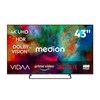 MEDION® LIFE MD 843302 Smart-TV, 108 cm (43'') Ultra HD Display, HDR (High Dynamic Range), Dolby Vision®, MEMC, Bluetooth®, PVR ready, HBO Max, MagentaTV, NETFLIX, Prime Video, Disney+, DAZN, Paramount+ App, VIDAA App Store, Dolby Atmos®