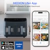 MEDION® LIFE® P20 XXL Twin Doppelzonen-Heißluftfritteuse MD 11760 matt grau, 100 Rezepte in der Life+ App, 2 separate Garzonen, 9 Automatikprogramme, 8,7 L Gesamt-Nutzinhalt, 2.600 Watt, Temperatur einstellbar bis 200 °C