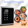 MEDION® MEDION LIFE Toaster MD12103, 2 lange Toastschlitze für bis zu 4 Toasts, LED Sensor-Touch-Display, 7 Bräunungsstufen und 5 Automatikprogramme