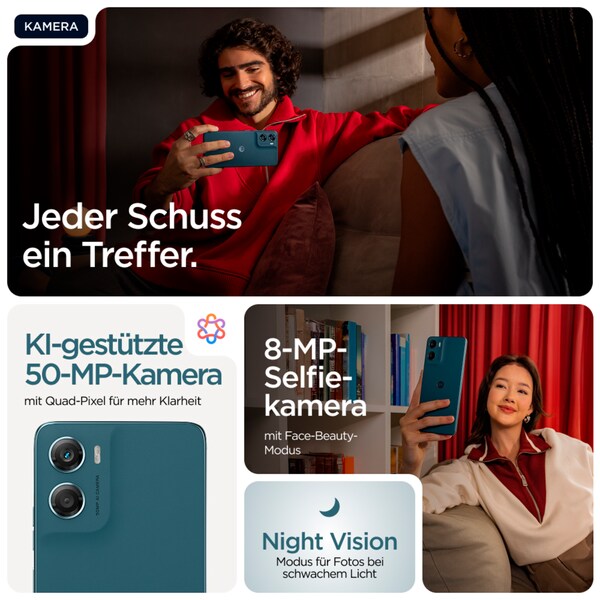 MOTOROLA moto g06, 128 GB, Pantone Tapestry (XT2535-3) inkl. moto buds