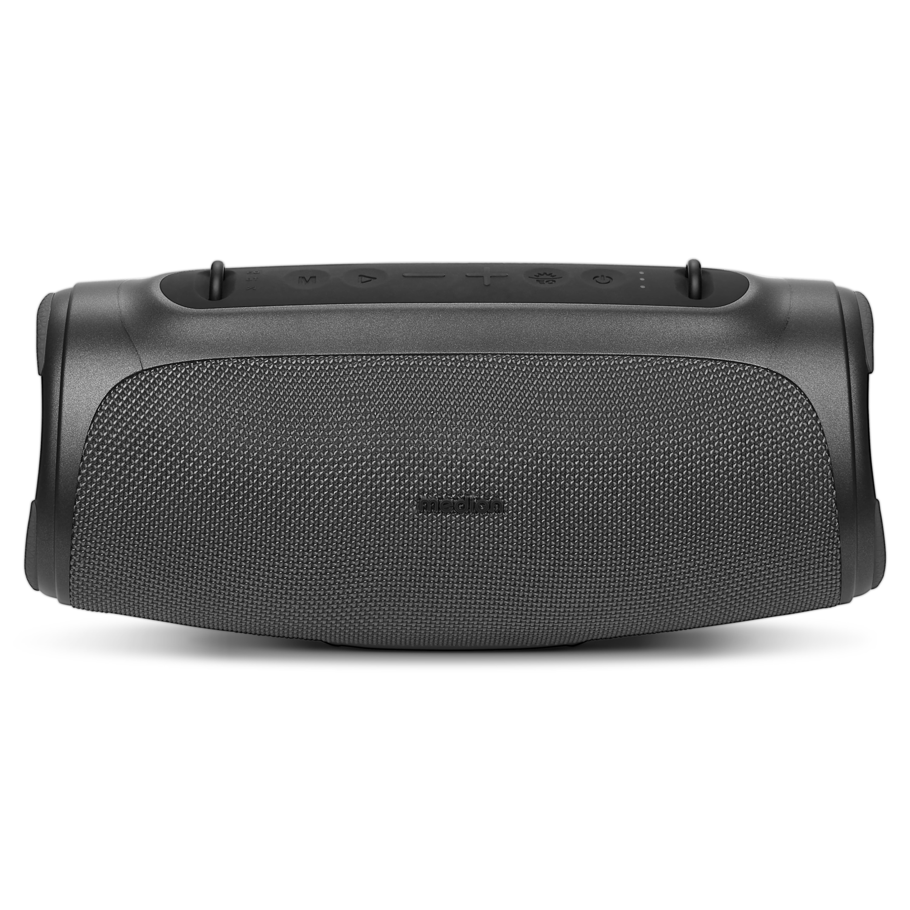 MEDION® LIFE® P61746 Tragbarer Bluetooth® Lautsprecher M, Dual Illuminated (RGB-Lichteffekte), Bluetooth® 5.3, integrierter Akku mit bis zu 42 Stunden Laufzeit, robustes & mobiles Design, 2 x 15 W RMS