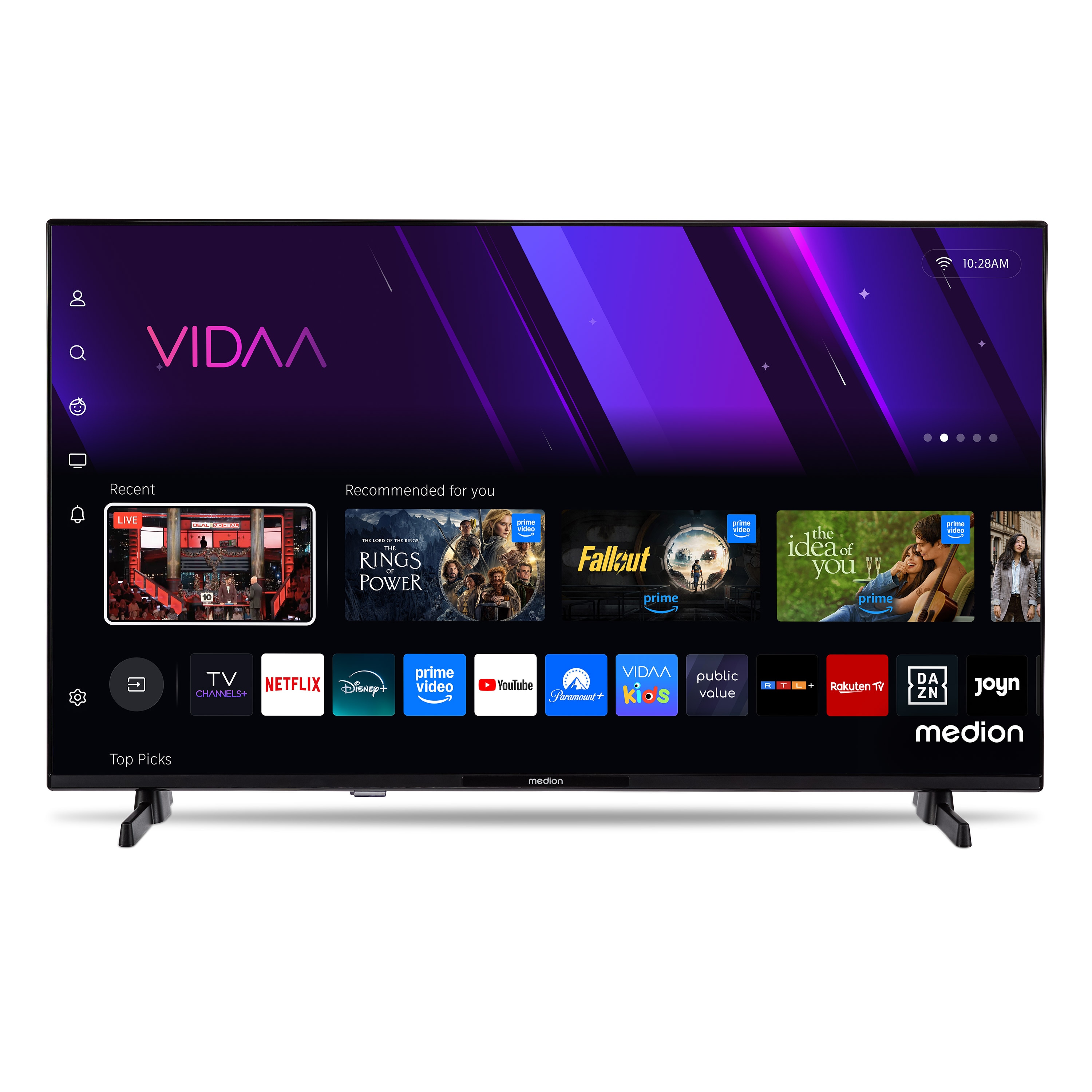 MEDION® LIFE® P8432501 (MD 843101) Smart-TV, 108 cm (43'') FHD Display, HDR, PVR ready, Bluetooth®, VIDAA App Store, NETFLIX, Disney+, Paramount+ & Amazon Prime Video App