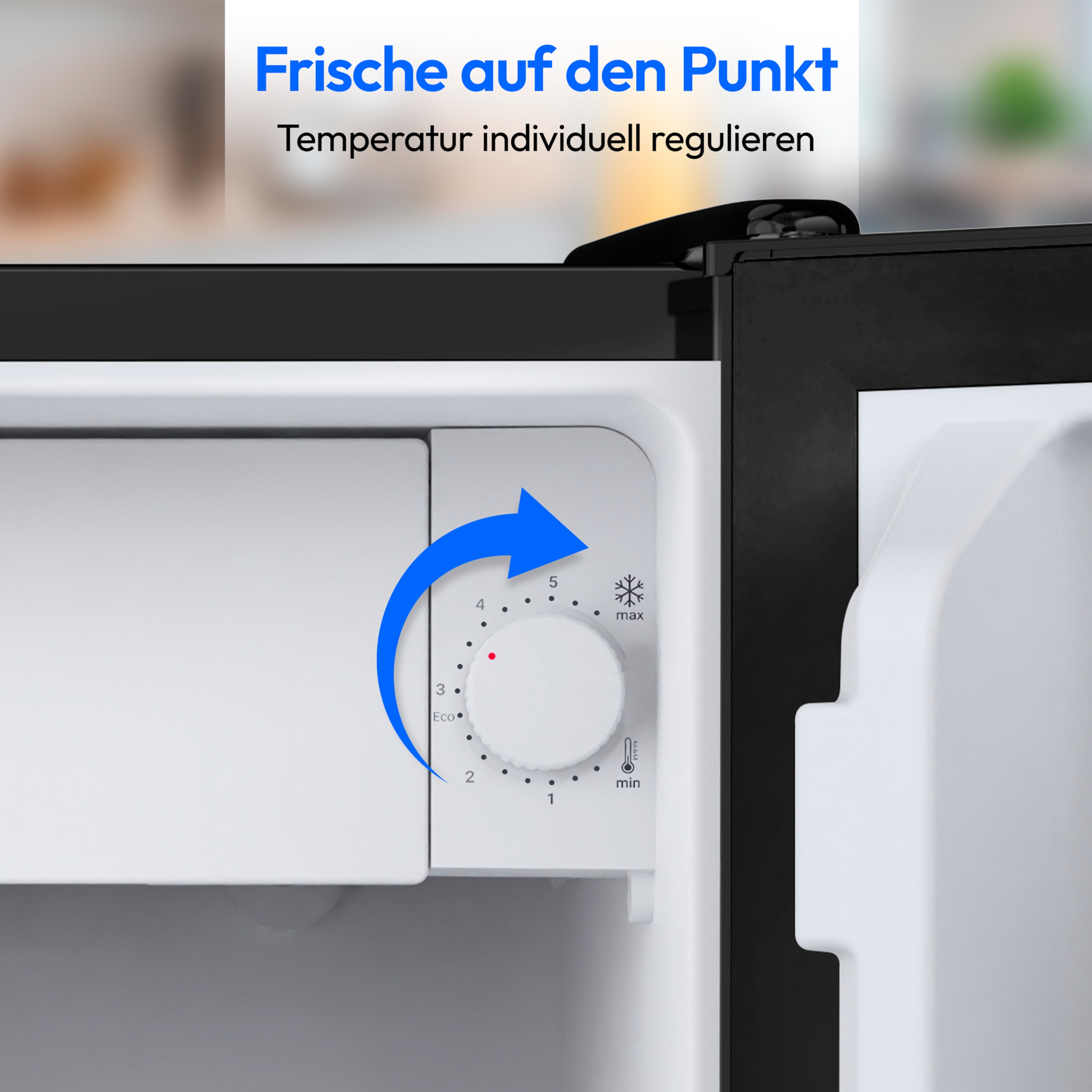 MEDION® LIFE Mini-Kühlschrank mit Eisfach und Schloss MD370001, 42 L Gesamtnutzinhalt (Kühlteil 37 L & Eisfach 5 L), wechselbarer Türanschlag, Schloss, geringer Geräuschpegel