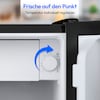 MEDION® LIFE Mini-Kühlschrank mit Eisfach und Schloss MD370001, 42 L Gesamtnutzinhalt (Kühlteil 37 L & Eisfach 5 L), wechselbarer Türanschlag, Schloss, geringer Geräuschpegel
