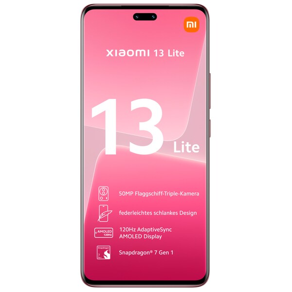 XIAOMI 13 Lite, 5G, 128 GB, 8 GB RAM, Pink