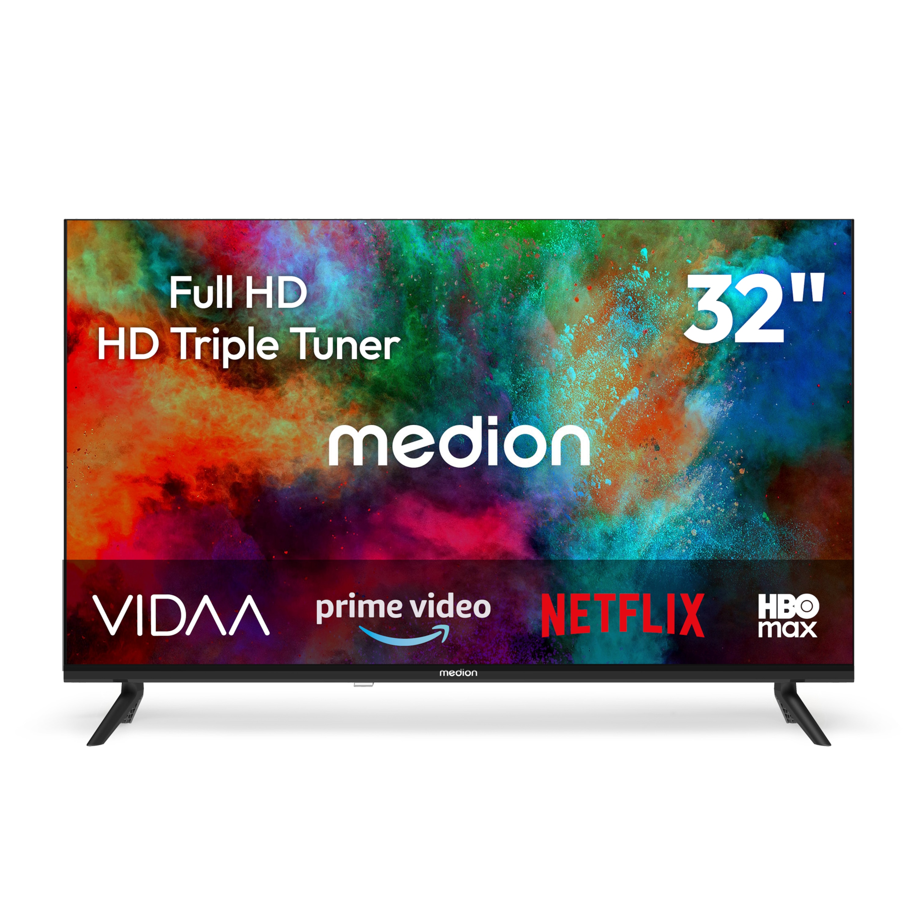 MEDION® LIFE MD 832102 Smart-TV - Modell 2026, 80 cm (32'') Full HD Display, PVR ready, HD Triple Tuner, VIDAA App Store, NETFLIX, Disney+, DAZN, Amazon Prime Video, Paramount+, Apple TV, Magenta TV, HBOmax, RTL+, Joyn App