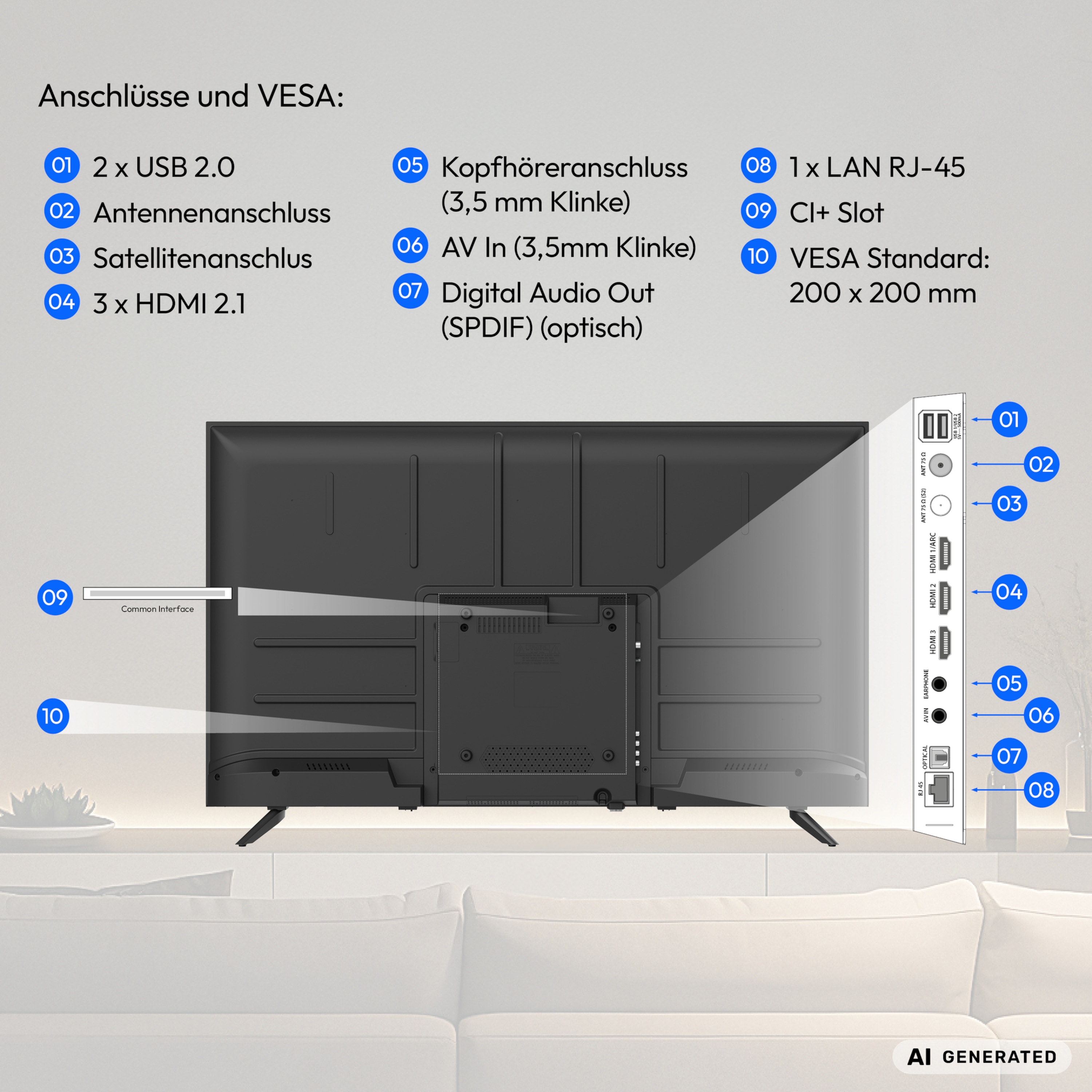 MEDION® LIFE MD 843103 Google TV™, 108 cm (43'') Full HD Display, PVR ready, HD Triple Tuner, Bluetooth®, App Store, Netflix, Disney+, Amazon Prime Video