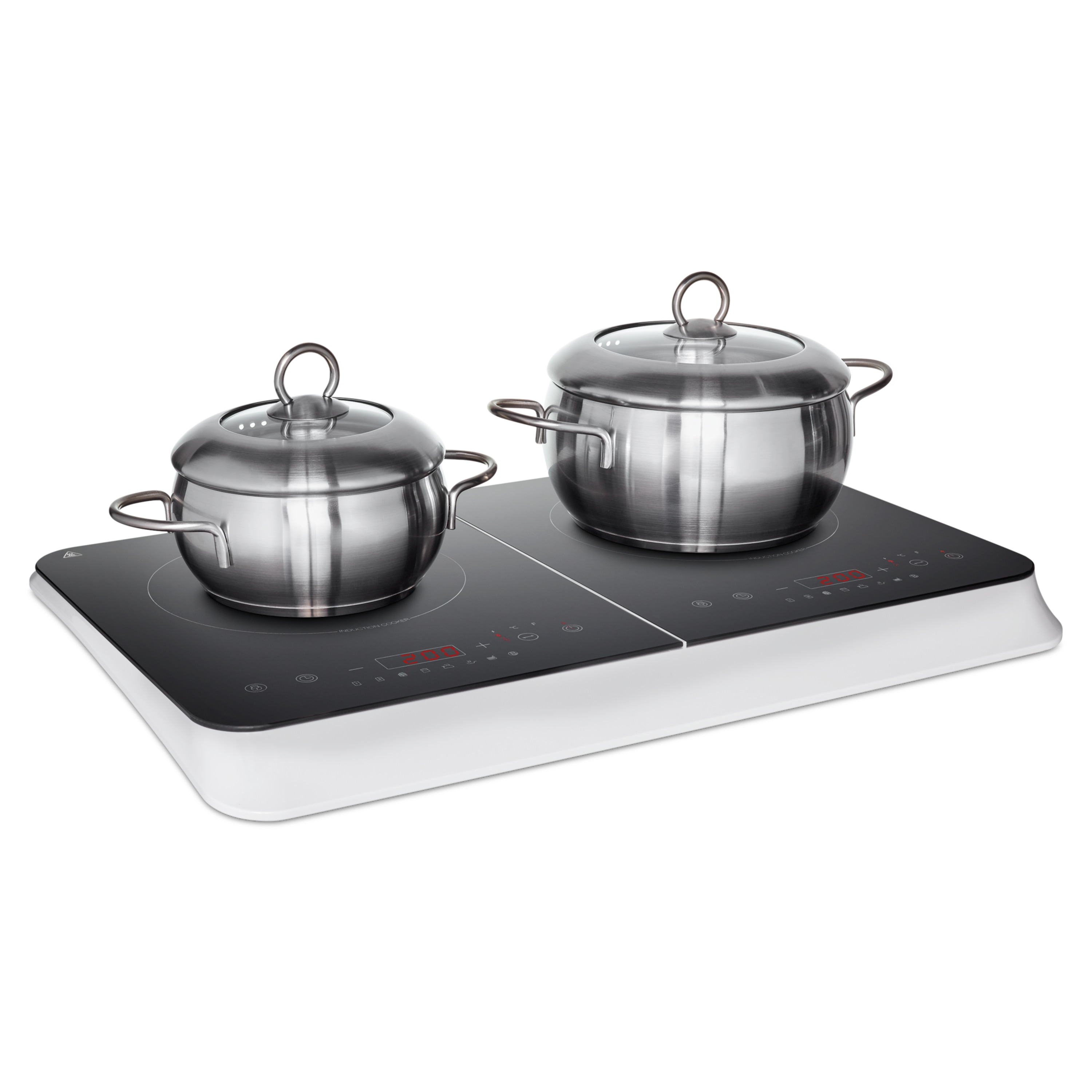 MEDION® LIFE® Doppel-Induktions- kochplatte   MD 18493, 3.500 Watt Induktionsleistung, 10 Temperaturstufen, 180 Min. Timer, Kristallglas-Oberfläche