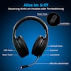 MEDION® ERAZER® Mage X10, Wireless Gaming Headset, klasse Klangqualität, flexibles & abnehmbares Mikrofon, RGB, Kabelbedienelement, bis zu 12 Stunden Laufzeit, kabellos (PC & PS5®) oder kabelgebunden
