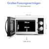 MEDION® LIFE® Mikrowelle MD 15644, 700 Watt Leistung, 17 L Kapazität, 6 Leistungsstufen, Auftaufunktion