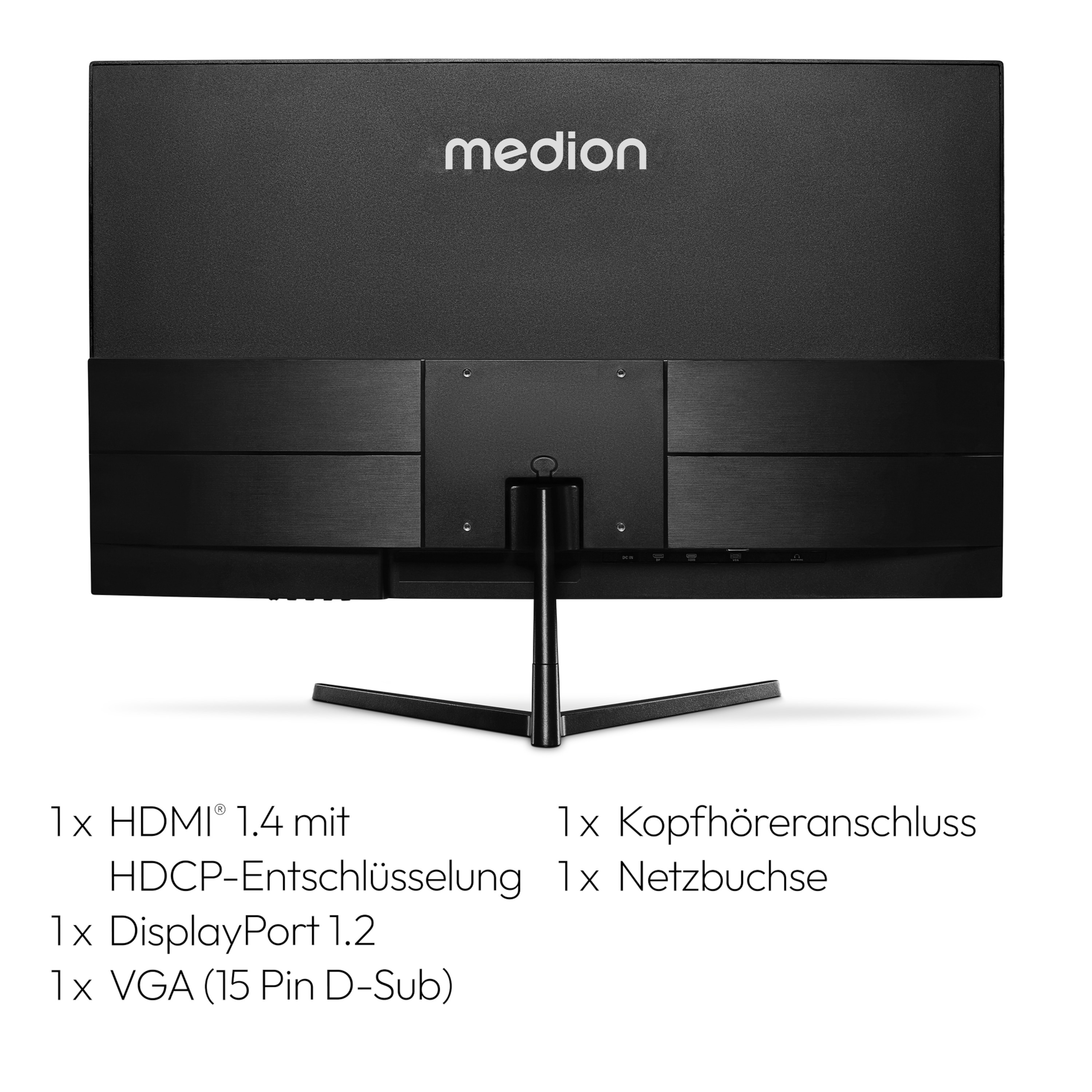 MEDION® AKOYA® P52726 (MD 20154) Widescreen Monitor, 68,6 cm (27''), Full HD Display, HDR10, HDMI und rahmenloses Design
