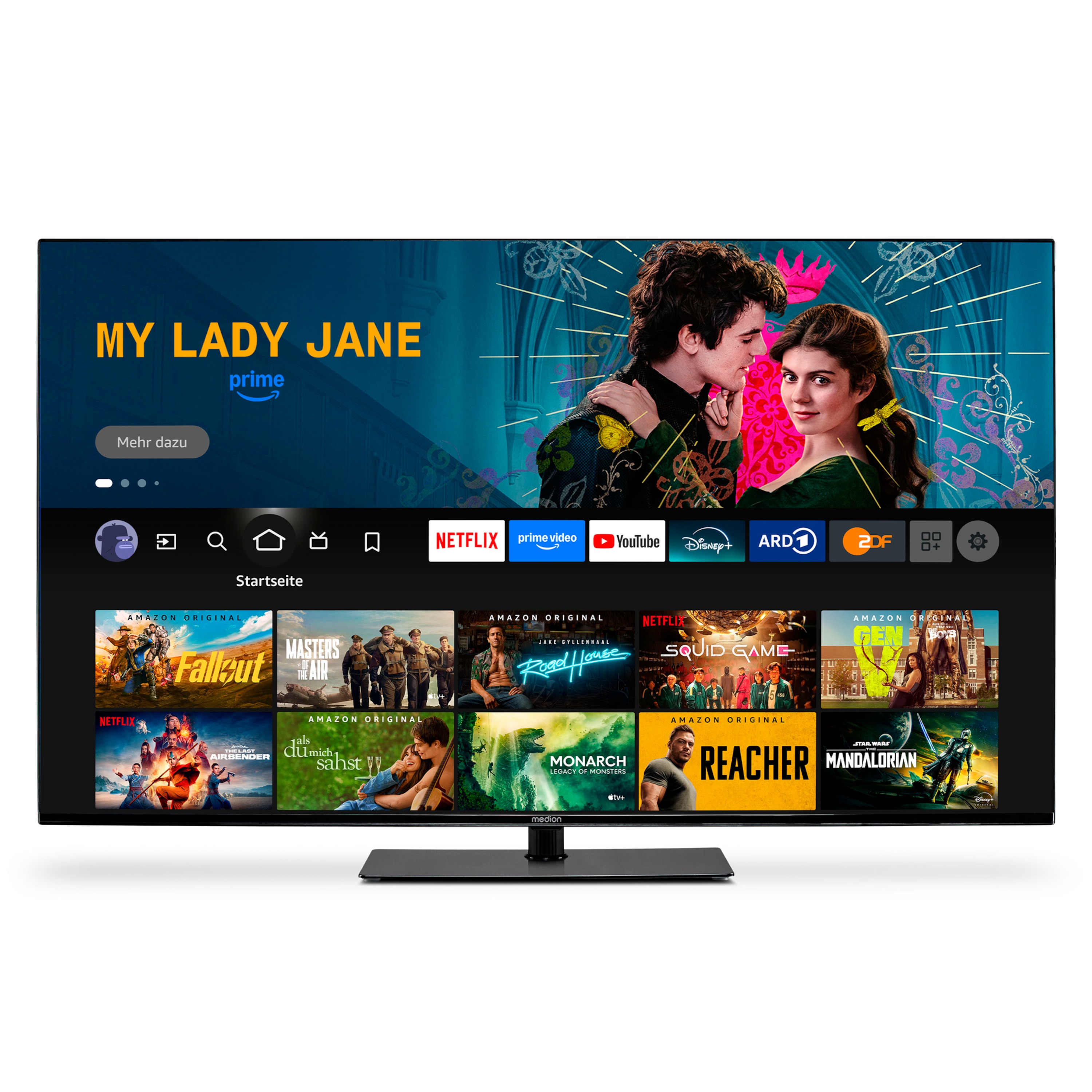 MEDION® LIFE® X15036 (MD 30251) Fire TV, 125,7 cm (50'') Ultra HD Display, HDR, Dolby Vision®, Micro Dimming, MEMC, Netflix, Amazon Prime Video, Bluetooth®, DTS HD, DTS Virtual X, Dolby Atmos®, HD Triple Tuner, CI+