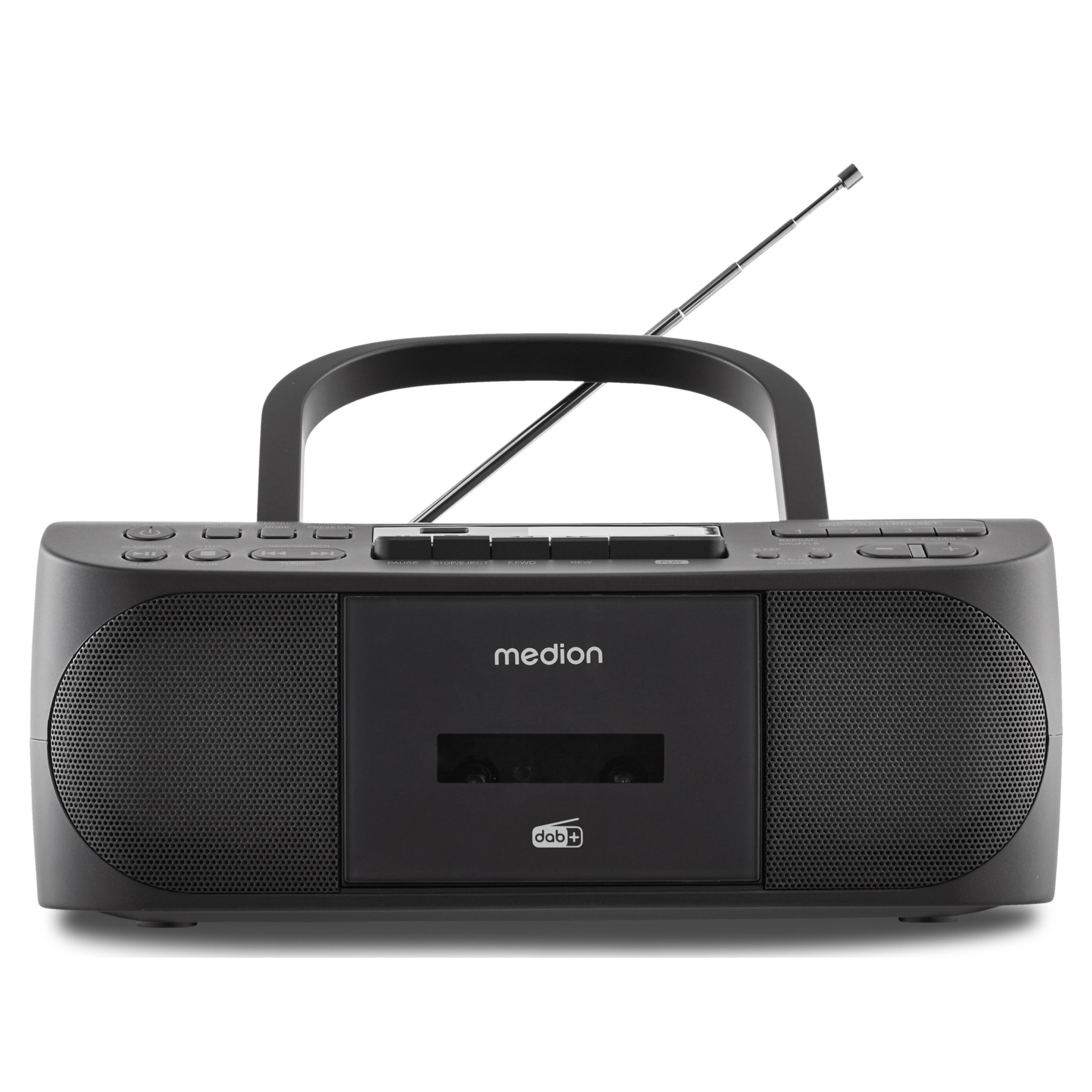 MEDION® LIFE® DRX-1 Plus, DAB+/PLL-UKW-Stereo Radio, Bluetooth® 5.4, CD-Kassetten-Radio mit MP3-Wiedergabe, USB Anschluss, CD-R/RW kompatibel, AUX-In, 2 x 3 W RMS