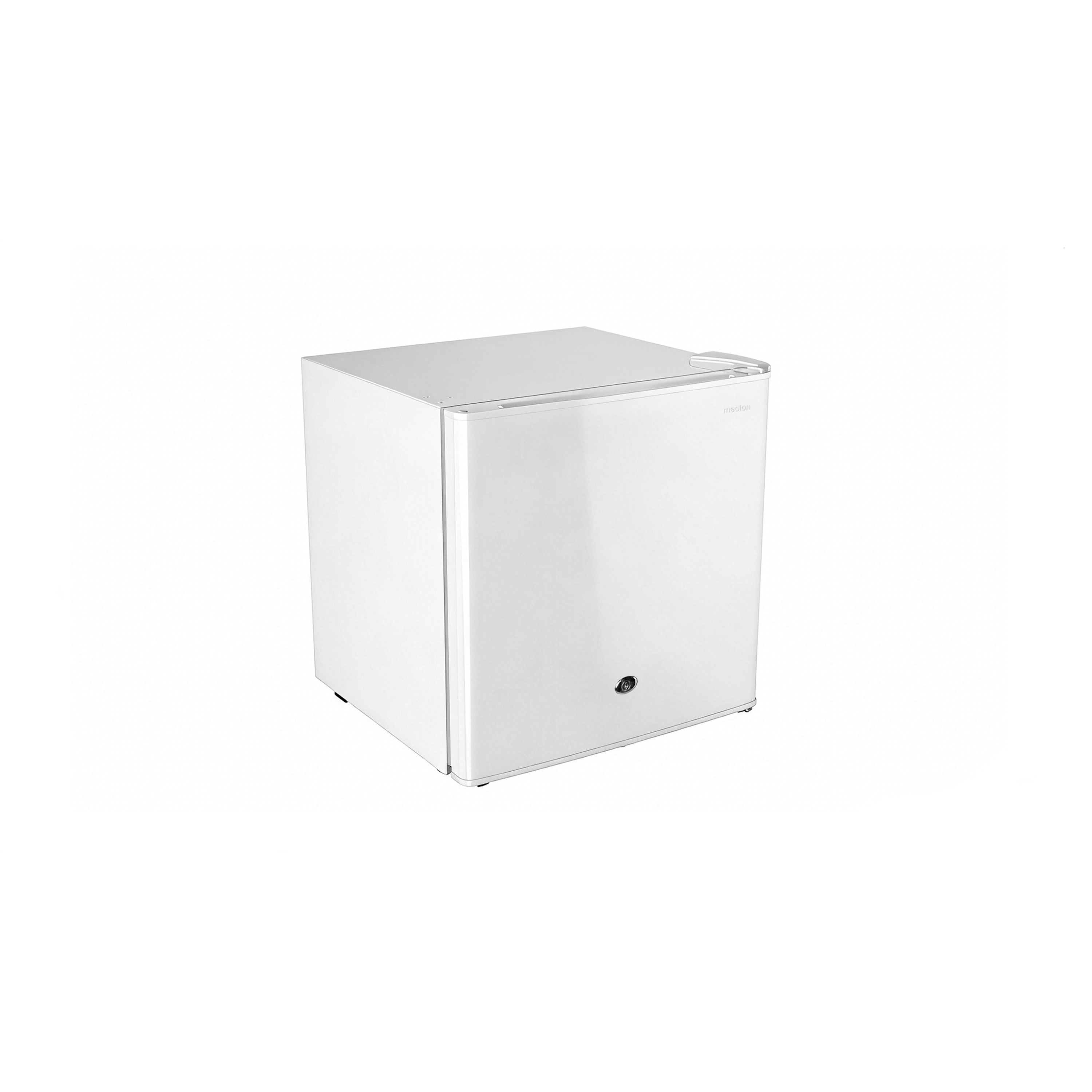 MEDION® LIFE Mini-Kühlschrank mit Eisfach und Schloss MD370001, 42 L Gesamtnutzinhalt (Kühlteil 37 L & Eisfach 5 L), wechselbarer Türanschlag, Schloss, geringer Geräuschpegel