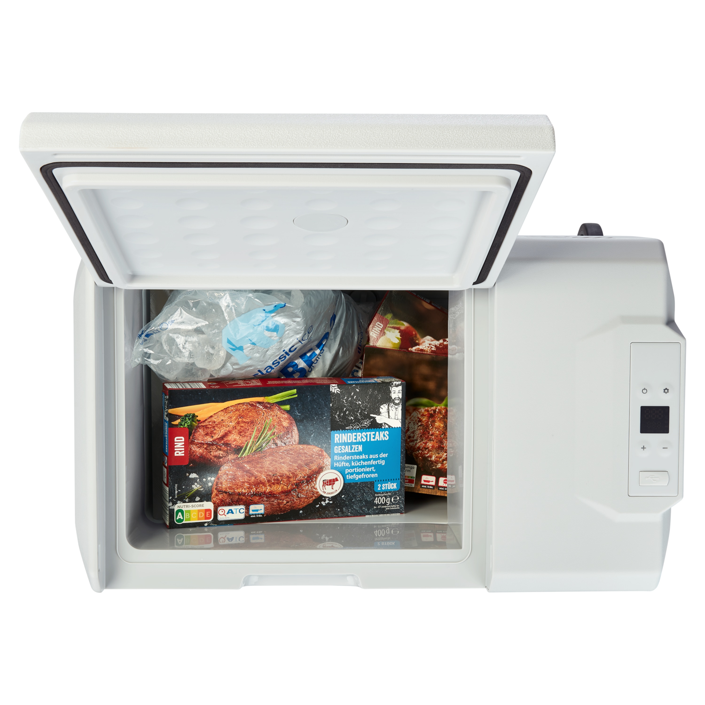 MEDION® LIFE Kühl- und Gefrierbox MD13111, -20°C bis 20°C, mit Kompressor, 60 Watt,  39 L Stauraum, LED Anzeige, Energieeffizenzklasse D