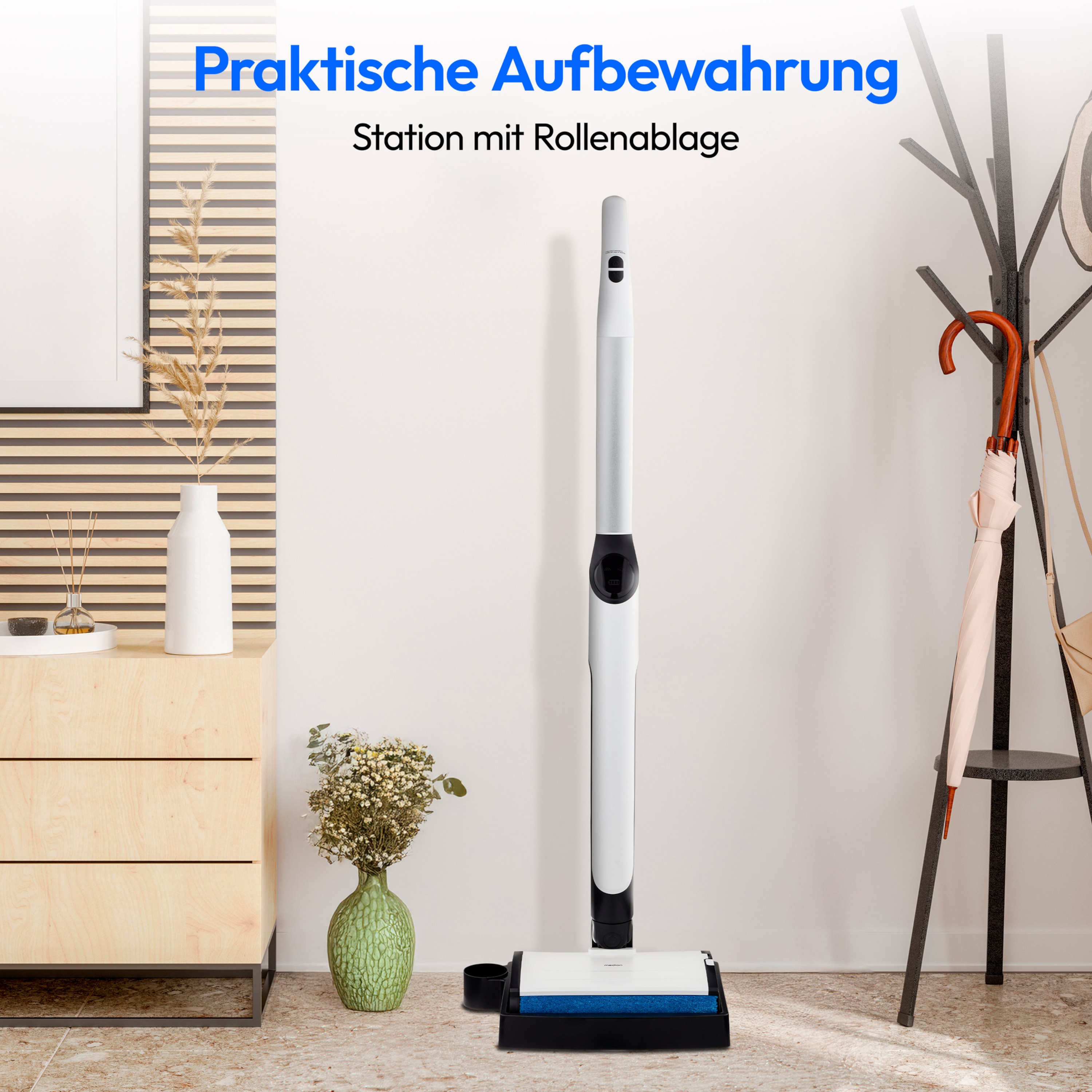 MEDION® LIFE H09 Hartbodenreiniger, getrennter Frischwasser und Schmutzwassertank, LED-Display, geeignet für alle Hartböden