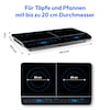 MEDION® LIFE® Doppel-Induktionskochplatte MD 15324, 3500 Watt Induktionsleistung, automatische Topferkennung, energiesparend
