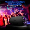 MEDION® LIFE® P61746 Tragbarer Bluetooth® Lautsprecher M, Dual Illuminated (RGB-Lichteffekte), Bluetooth® 5.3, integrierter Akku mit bis zu 42 Stunden Laufzeit, robustes & mobiles Design, 2 x 15 W RMS