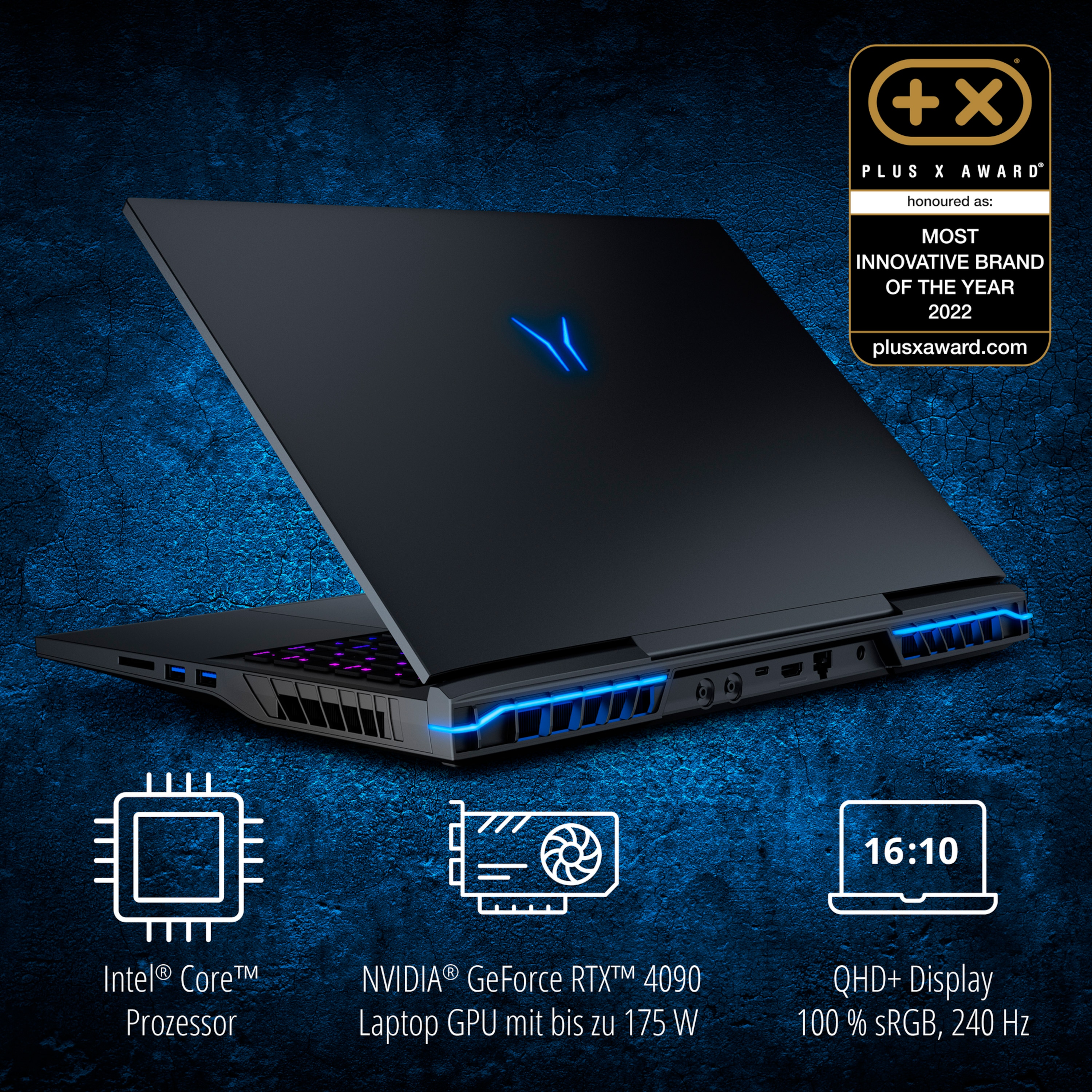 MEDION® ERAZER Beast X40, Intel® Core™ i9-13900HX, Windows 11 Home, 43,2 cm (17") QHD+ Display 100% sRGB mit 240 Hz, NVIDIA® GeForce RTX™ 4090, 2 TB PCIe SSD, 32 GB RAM, High-End Gaming Notebook