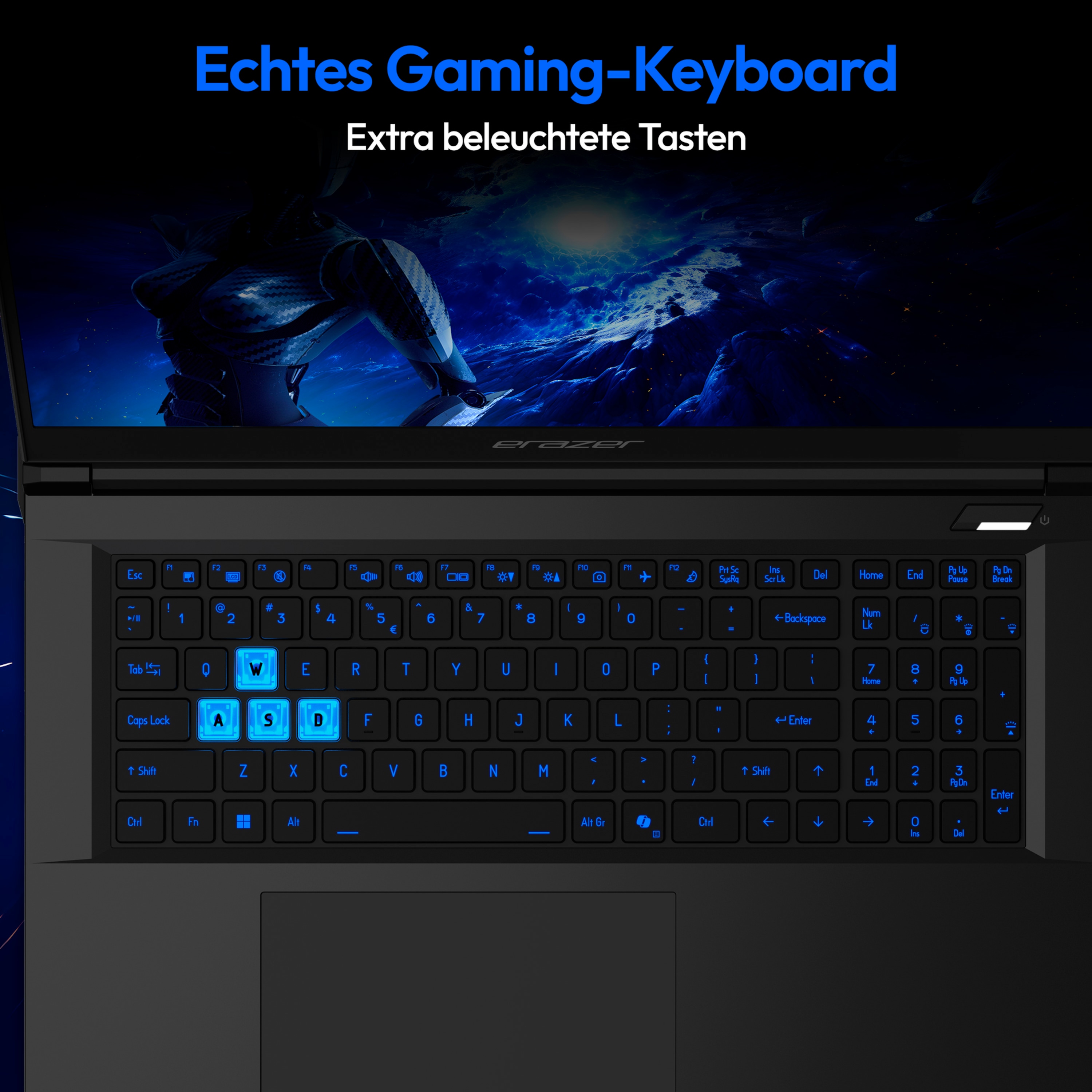 MEDION® ERAZER Scout 17 E1 Core Gaming Laptop, Intel® Core™ 5 210H, Windows 11 Home, 43,9 cm (17,3") FHD Display mit 144 Hz, NVIDIA® GeForce RTX™ 5050, 1 TB SSD, 16 GB RAM