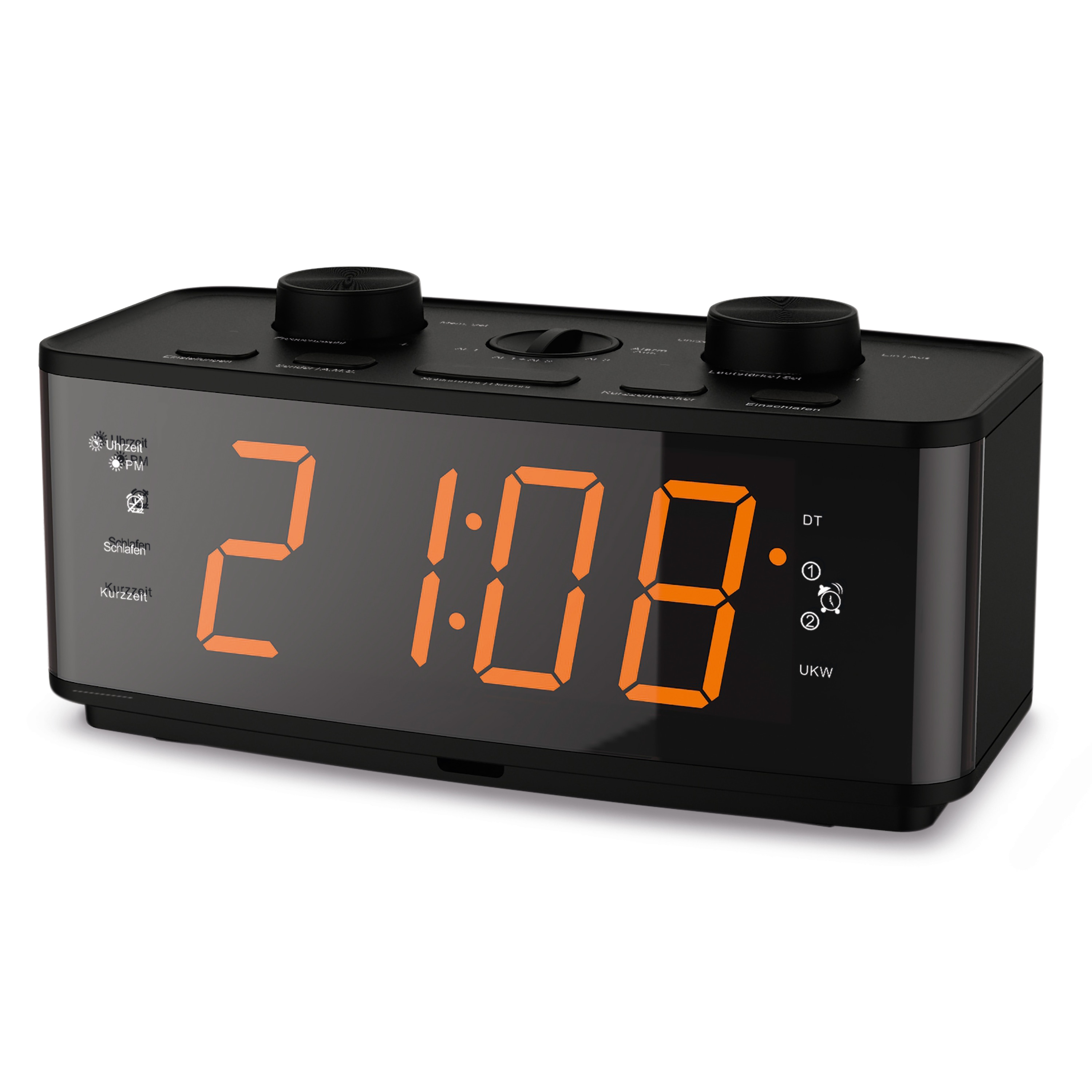 MEDION® P66077 Uhrenradio, großes 4,57 cm (1,8'') LED