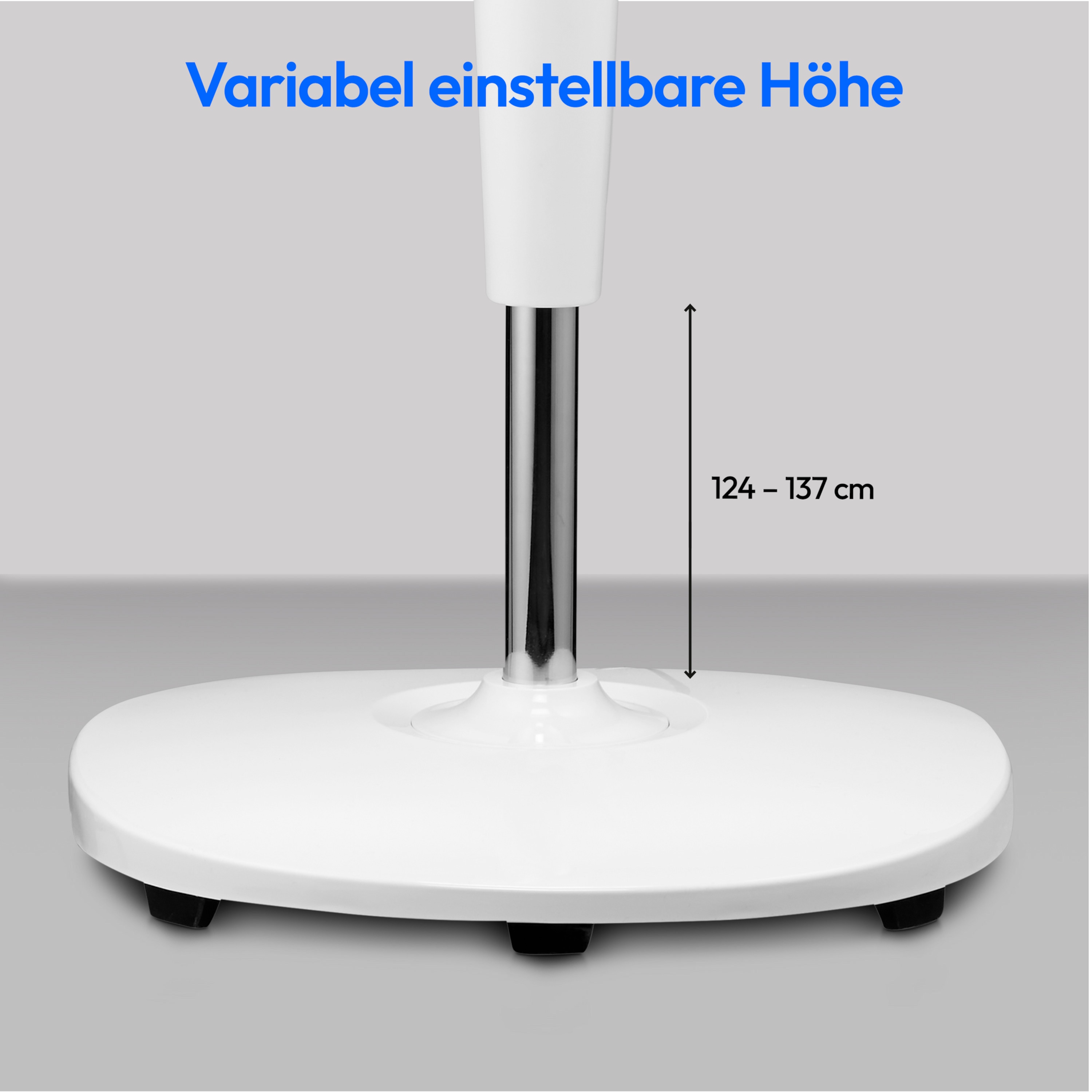 MEDION® LIFE P20 SF Standventilator mit Fernbedienung (MD 11939), 26 Geschwindigkeitsstufen, verstellbare Höhe, horizontale und vertikale Oszillation, Timerfunktion