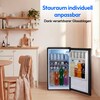 MEDION® LIFE Kühlschrank MD370009, 76 L Nutzinhalt, 3 Ablagen & 2 Türfächer, temperaturregulierbar (0–8 °C), wechselbarer Türanschlag, Energieklasse E