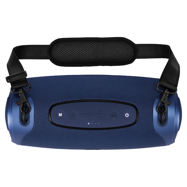 MEDION® LIFE P61762 Tragbarer Bluetooth® Lautsprecher L blau, Dual Illuminated & Lightstrip (RGB-Lichteffekte), Bluetooth® 5.3, integrierter Akku mit bis zu 47 Stunden Laufzeit, robustes & mobiles Design, 2 x 25 W RMS