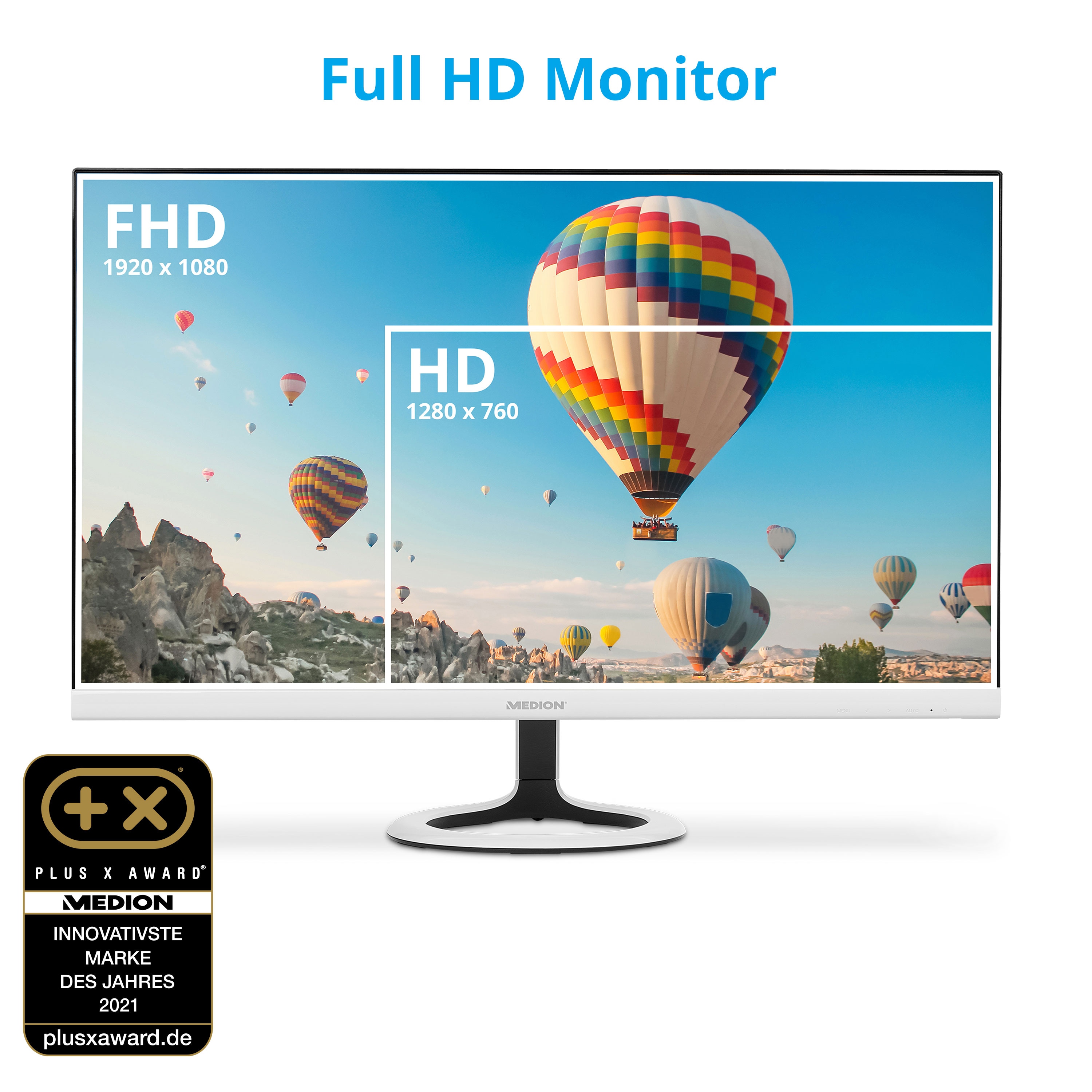 MEDION® AKOYA® P52709 (MD 22001), Widescreen Monitor, 68,6 cm (27'') Full HD Display, integrierte Lautsprecher, HDMI® und rahmenloses Design