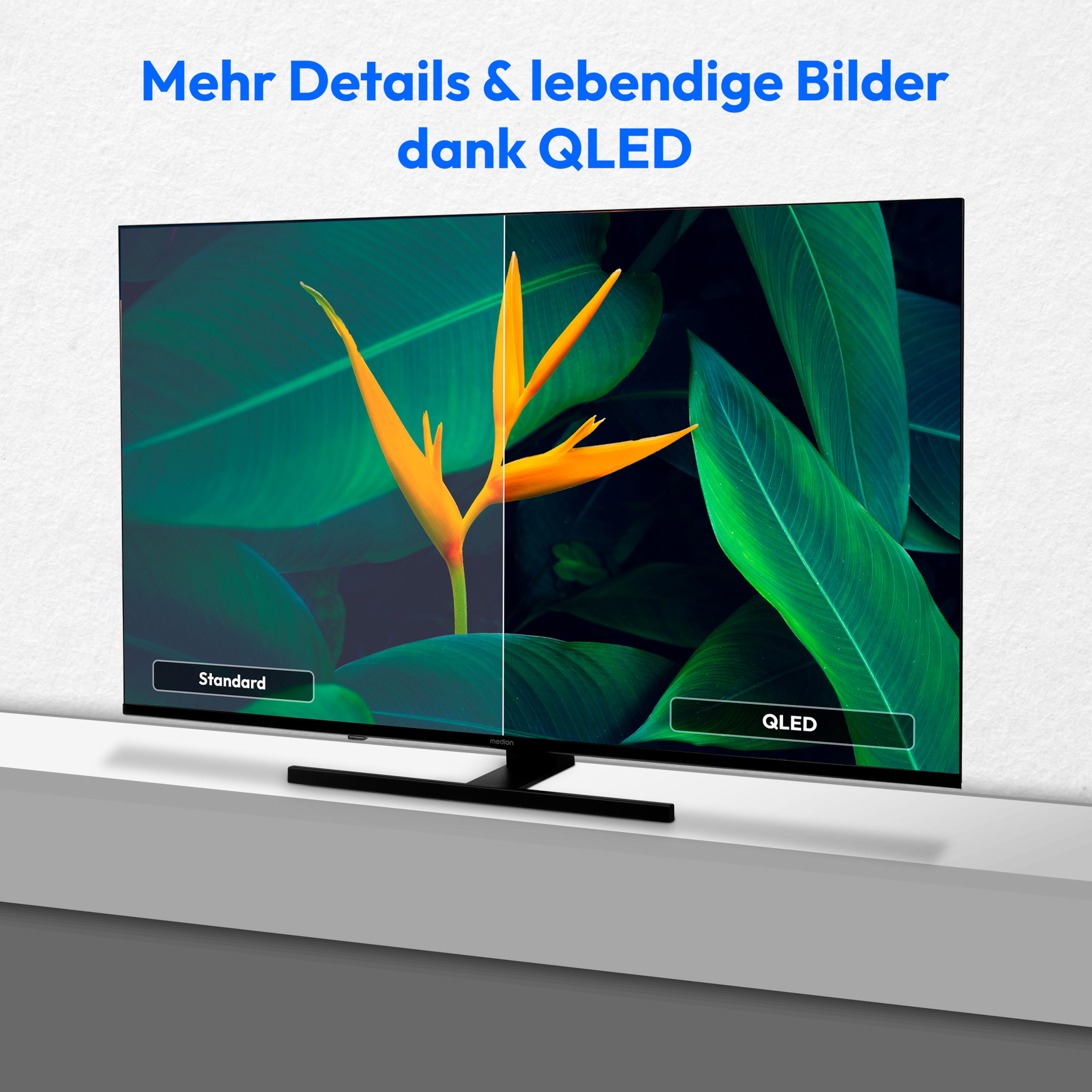 MEDION® LIFE® X8432506 (MD 843800) QLED Fire TV, 108 cm (43'') Ultra HD Display, HDR, Dolby Vision®, MEMC, Netflix, Amazon Prime Video, Bluetooth®, DTS X, DTS Virtual X, Dolby Atmos®, HD Triple Tuner, CI+ Schnittstelle